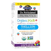 Garden of Life Organic Kids + Probiotics + Vitamins C & D 30 masticables